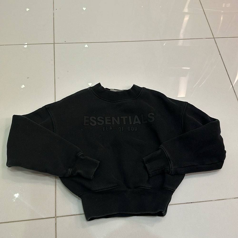Essentials Kids Black Sweatshirt